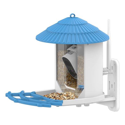 HEYBO Bird Recognition Solar Low Power Outdoor Smart Wild Bird Feeder Camera