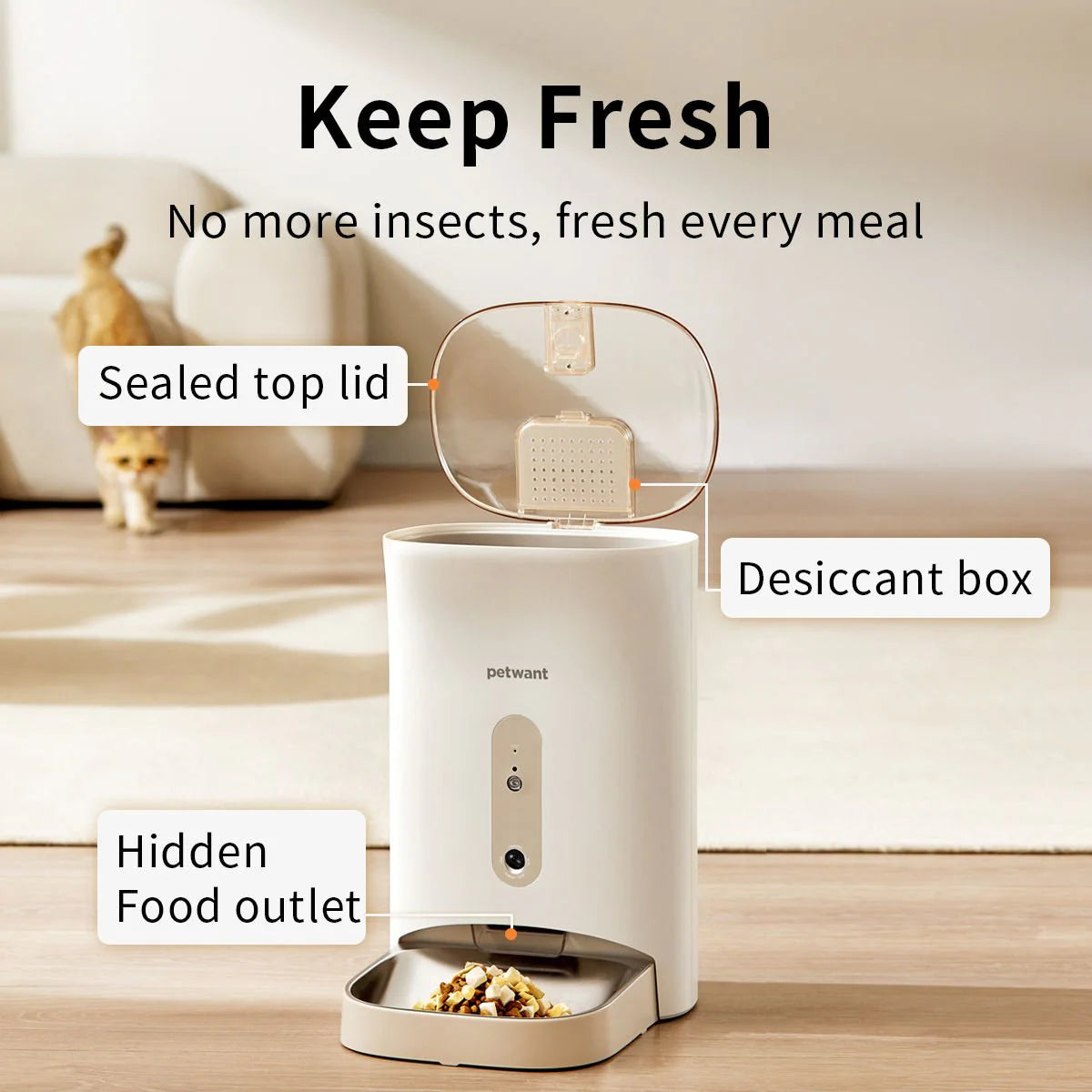 HEYBO Pet Feeder with HD Camera | Smart Automatic Wi-Fi Controlled